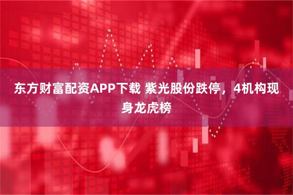 东方财富配资APP下载 紫光股份跌停，4机构现身龙虎榜